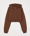 Short Hooded Sweatshirt Jacket